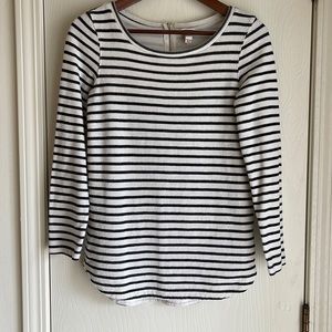 Merona black and white striped lightweight sweater XS